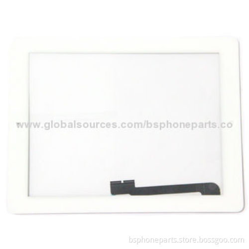 Original Touch Digitizer Screen with Home Button Flex and Adhesive, for iPad 3, White
